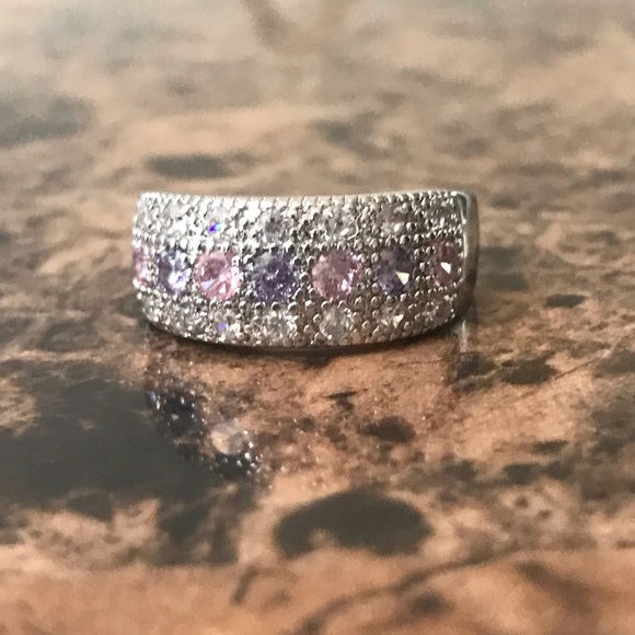 Amethyst and pink sapphire sterling silver - Picture 4 of 8